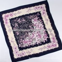 Floral Style Crepe Silk Scarf Gift Lady